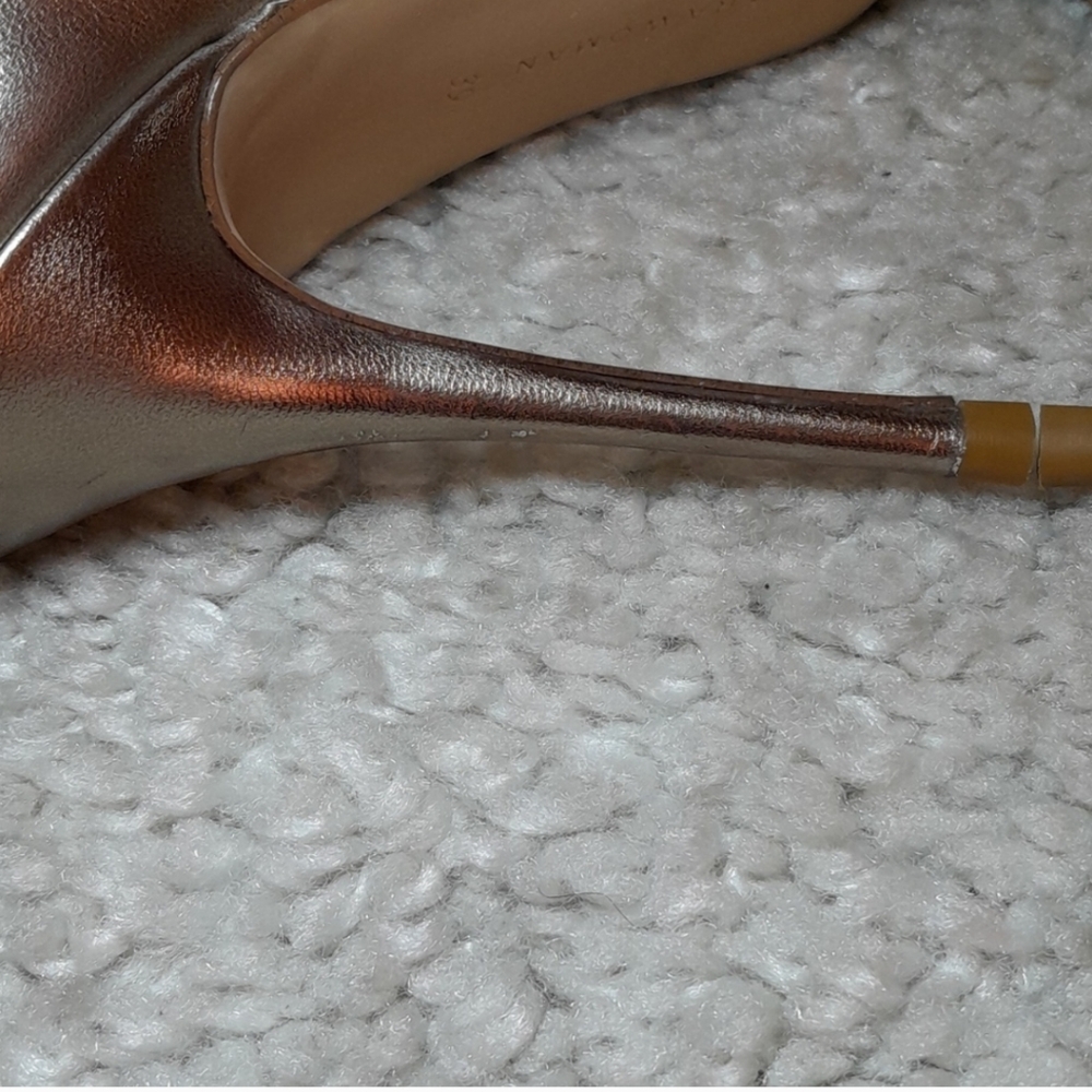 ZARA ROUND TOE Mettalic Round Toe Pumps Size 8 - Picture 13 of 16